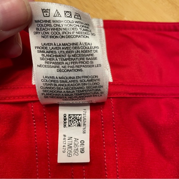 Adidas Zip Up Track Jacket, Toddler 3T, red - Picture 3 of 5